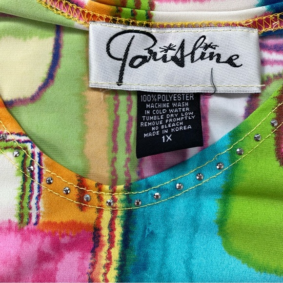 Woman’s Paris Line stretchy bright colored blouse size 1X - Picture 2 of 4